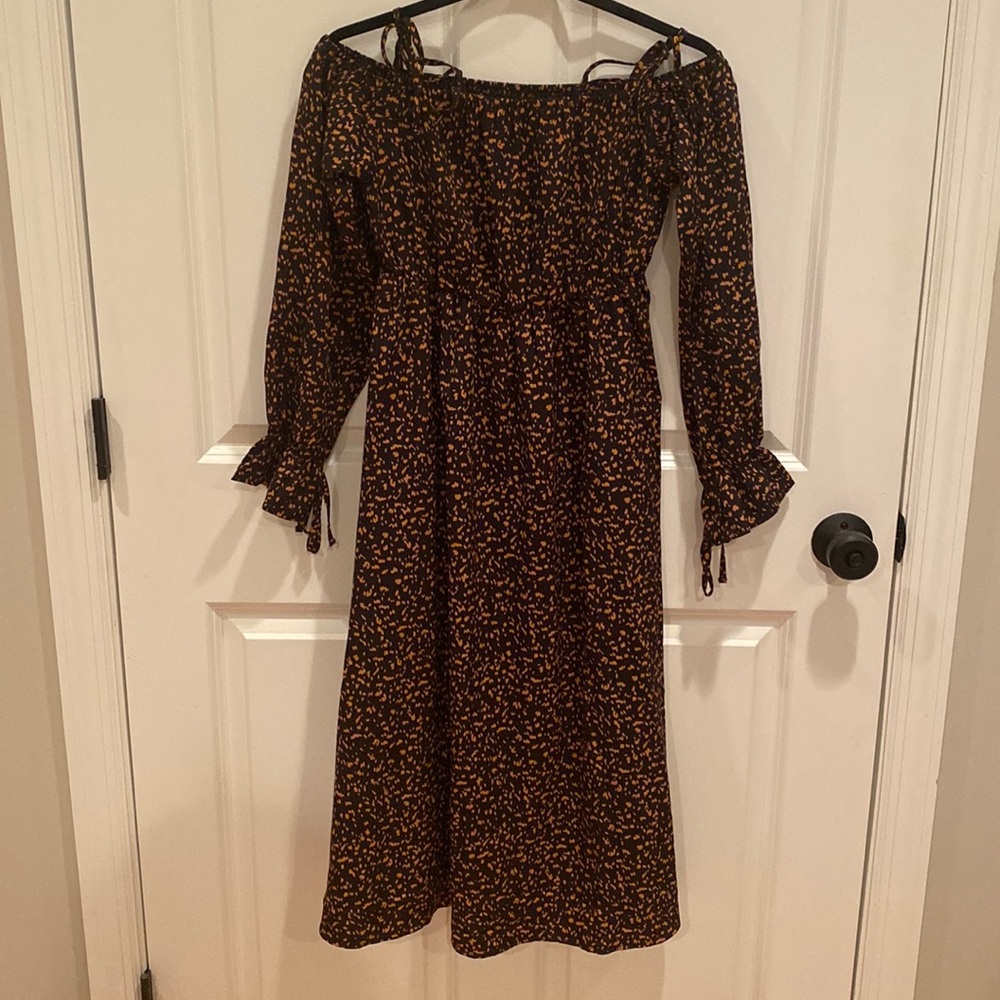 SHEIN Midi Off The Shoulder Dress